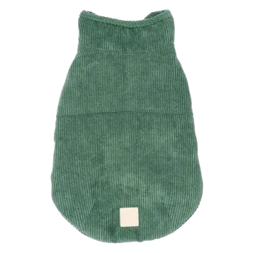 Cappottino per cani in velluto a coste FuzzYard Life Myrtle Green