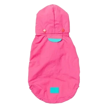 Impermeabile con cappuccio per cani FuzzYard Evo rosa