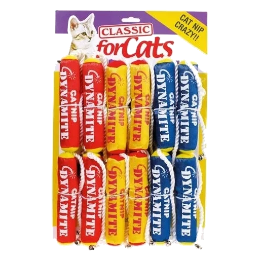 Gioco con erba gatta per gatti Classic Cat-Nip Dynamite 150 mm