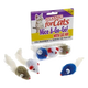 Topolini giocattolo per gatti Classic Furry Fluffy Mice 3 pz