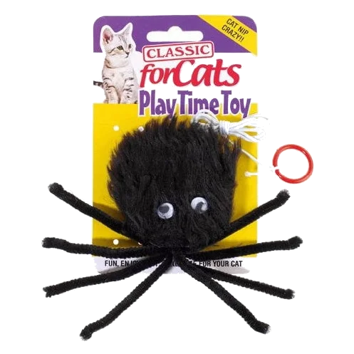 Ragno peloso per gatti Classic Furry Spider Cat Toy 180 mm