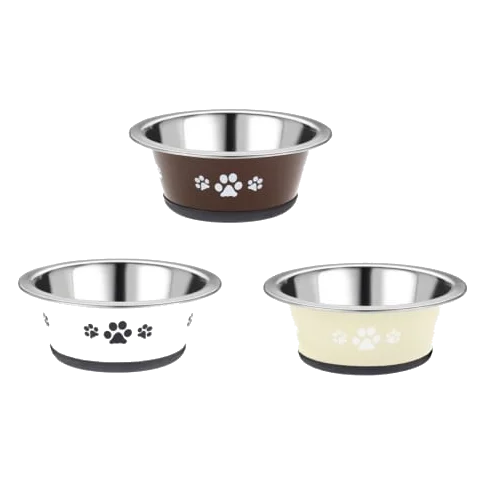 Ciotola per gatti in acciaio inox Classic Posh Paws Neutral, 240 ml