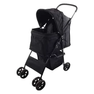 Passeggino per cani nero 46 x 81,5 x 98 cm