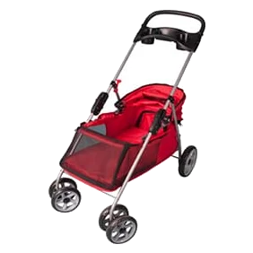 Passeggino per cani rosso 89 x 37 x 87 cm