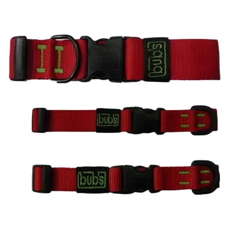 Collare per cani Bub's rosso o nero, taglie da T1 a T3