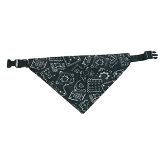 Collare con bandana rosso e nero per cani, taglie T1-T4