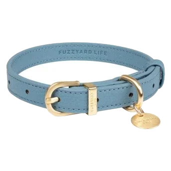 Collare per cani in pelle vegana FuzzYard Atelier French Blue