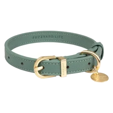 Collare per cani in pelle vegana FuzzYard Atelier Myrtle Green