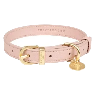 Collare per cani in pelle vegana FuzzYard Atelier Soft Blush