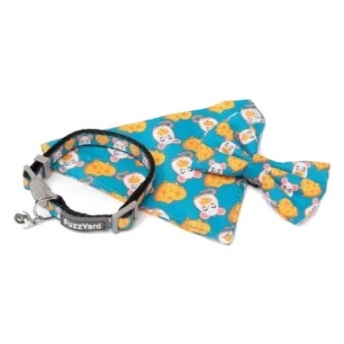 Collare per gatti con papillon FuzzYard Cheesy Hearts