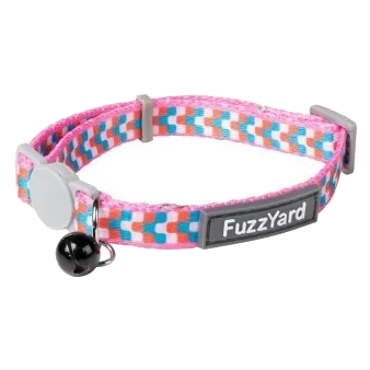 Collare per gatti FuzzYard Groovelock arancione e rosa