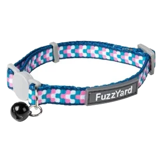 Collare per gatti FuzzYard Groovelock turchese e rosa