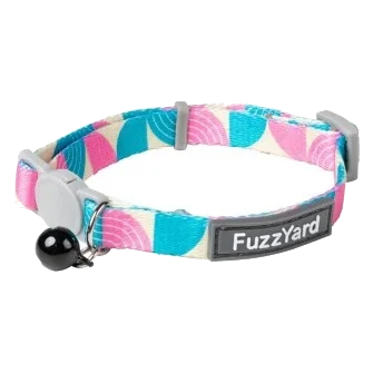 Collare per gatti FuzzYard New Wave turchese e rosa