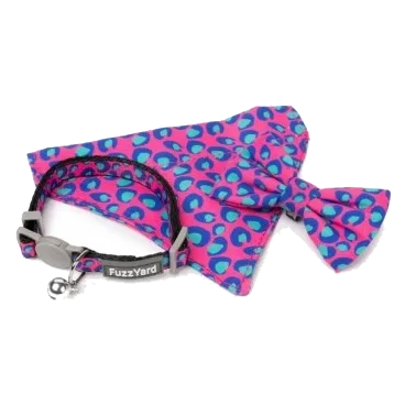 Collare per gatti con papillon FuzzYard Wild One Bubblegum