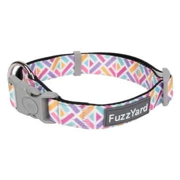 Collare per cani in neoprene imbottito FuzzYard Bubblegum Burst