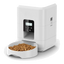 Distributore automatico cibo gatti bianco con pulsanti e display