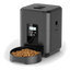 Distributore automatico cibo gatti nero con pulsanti e display