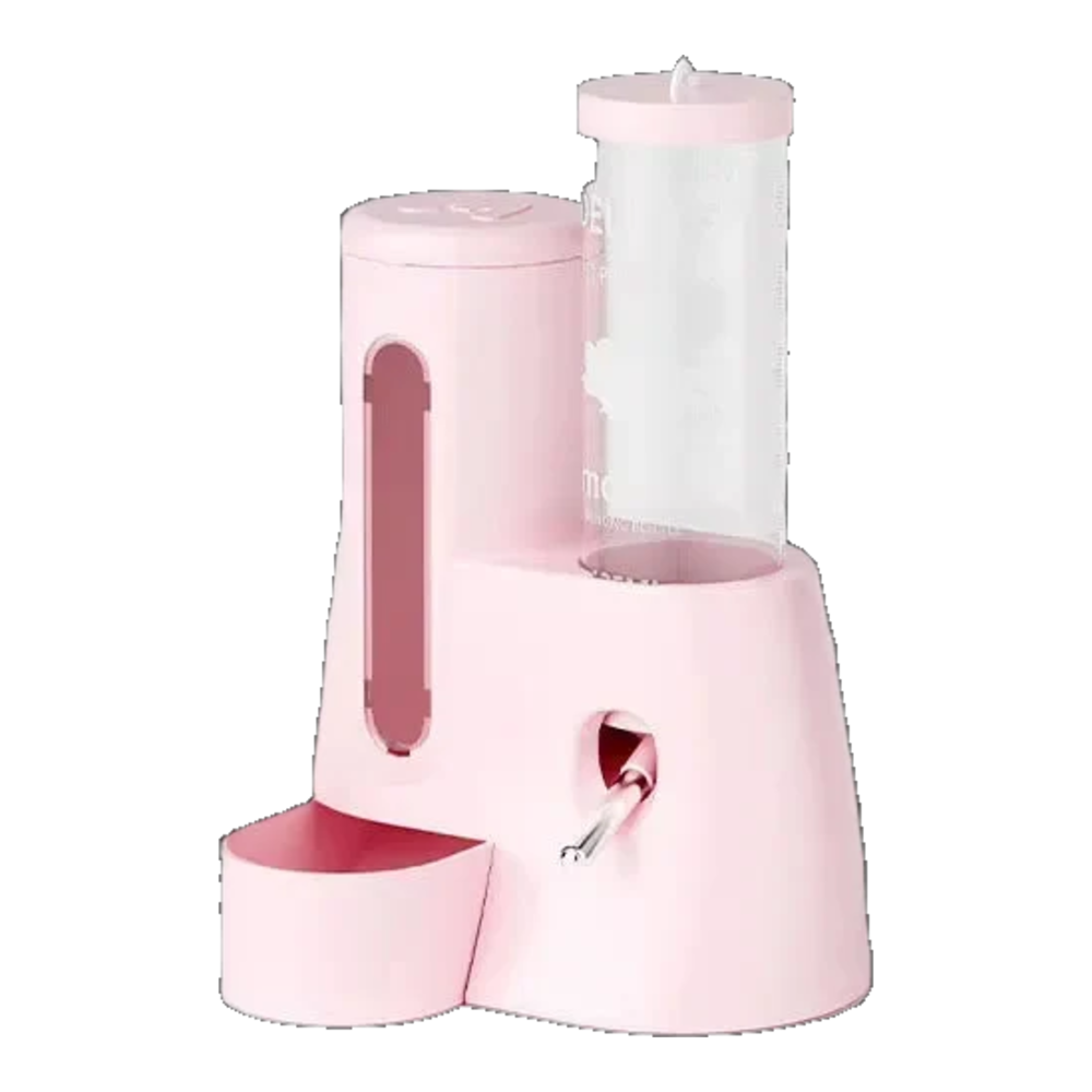 Mangiatoia e abbeveratoio 2 in 1 per criceto rosa