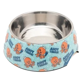 Ciotola antiscivolo per cani FuzzYard Ahoy There! in acciaio inox