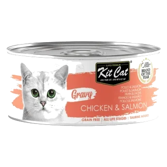 Cibo umido per gatti Kit Cat Gravy pollo e salmone 70 g