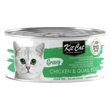 Cibo umido per gatti Kit Cat Gravy pollo e uovo di quaglia 70 g