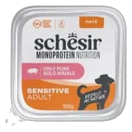 Cibo umido per cani adulti Schesir Monoprotein maiale, vaschetta 150 g