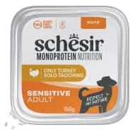 Cibo umido per cani adulti Schesir Monoprotein tacchino, vaschetta 150 g