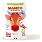 Cibo umido naturale per cani Real Bowl manzo, busta da 150 g