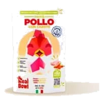 Cibo umido naturale per cani Real Bowl pollo, busta da 150 g