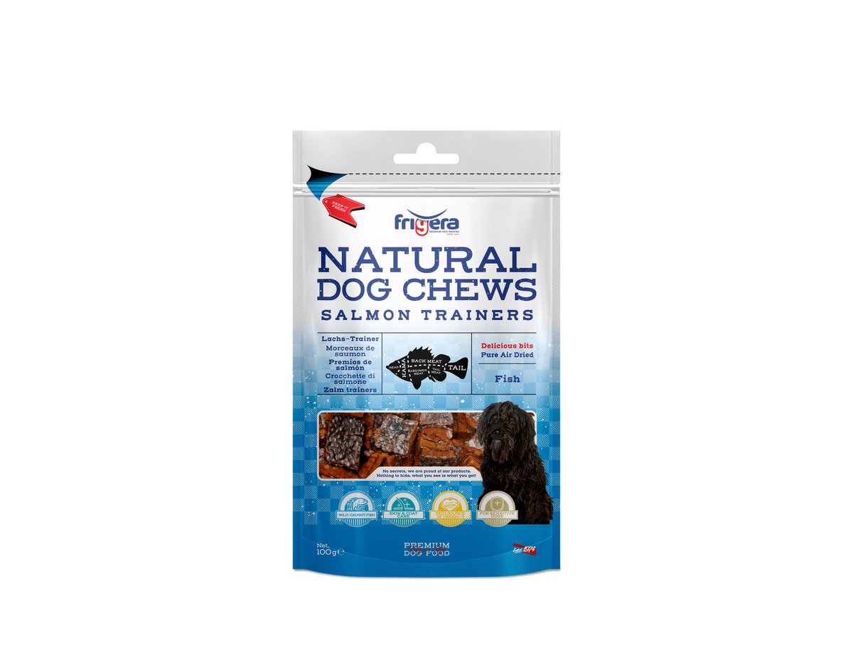 Cubetti di salmone essiccato per cani