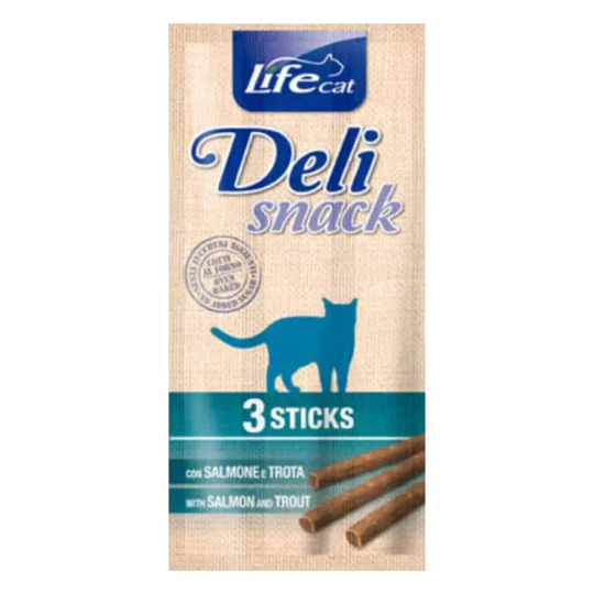 Stick Life Cat Deli Snack salmone e trota, 3 × 5 g