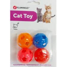 Blister con 4 palline con campanellino per gatti