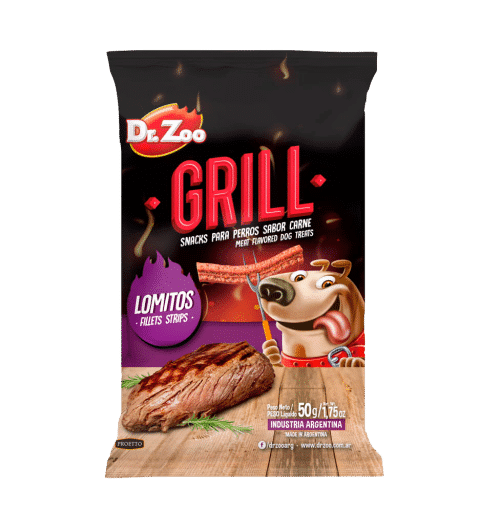 Snack per cani Dr. Zoo Grill Lomitos gusto carne, busta 50 g