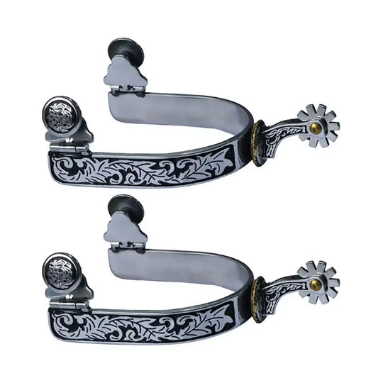 Speroni stile western in acciaio inox, 1 paio