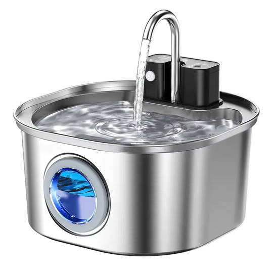 Fuente de agua inalámbrica de acero inoxidable de 3 L con sensor - ZONLIDOOG
