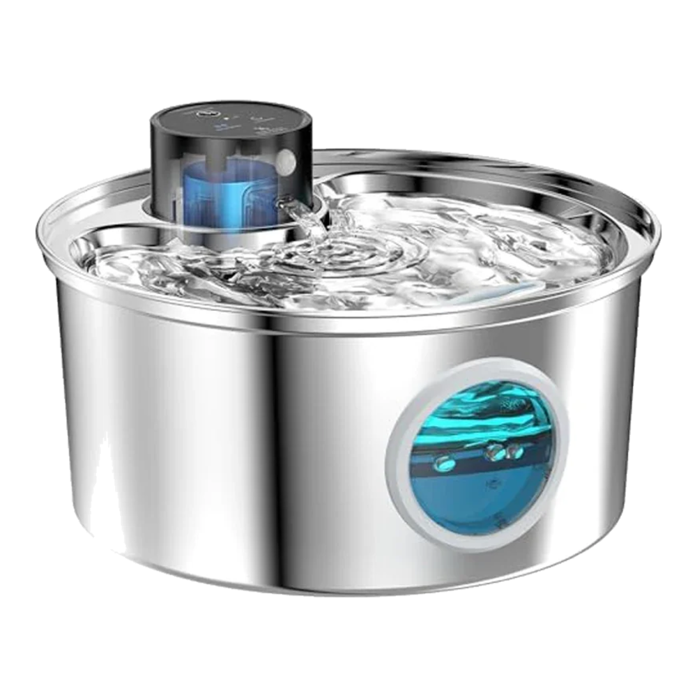 Fontanella per gatti in acciaio inox 3,2 L con sensore e ricarica USB
