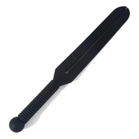 Frustino da equitazione in silicone nero, 38 cm