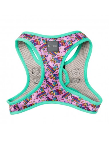 Pettorina step-in per cani FuzzYard Fiesta traspirante e riflettente