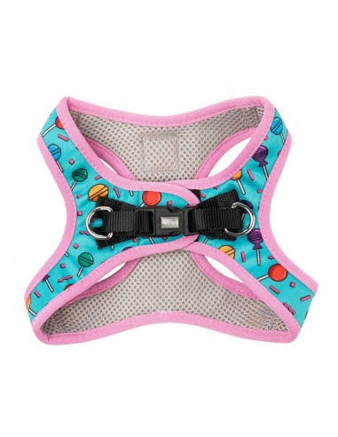 Pettorina step-in per cani FuzzYard Hey Suckers! traspirante e riflettente