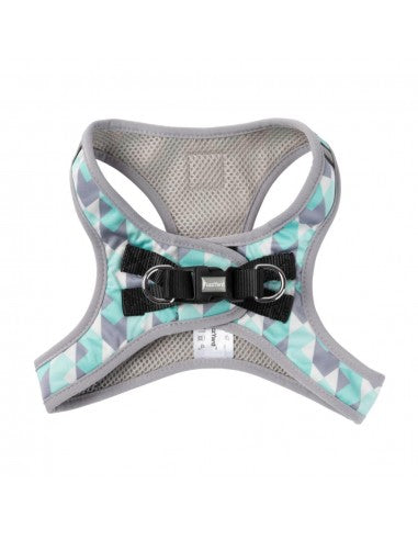 Pettorina step-in per cani FuzzYard Mint Fizz traspirante e riflettente