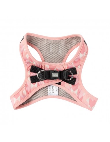 Pettorina step-in per cani FuzzYard Pink Lemonade traspirante e riflettente
