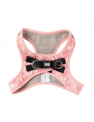 Pettorina step-in per cani FuzzYard Pink Lemonade traspirante e riflettente