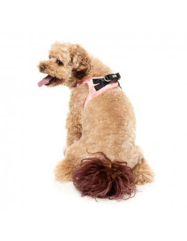 Pettorina step-in per cani FuzzYard Pink Lemonade traspirante e riflettente