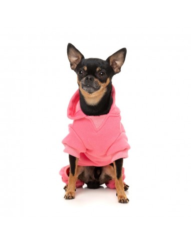 Tuta con cappuccio per cani FuzzYard Chillin' rosa