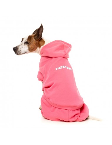 Tuta con cappuccio per cani FuzzYard Chillin' rosa