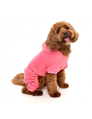 Tuta con cappuccio per cani FuzzYard Chillin' rosa
