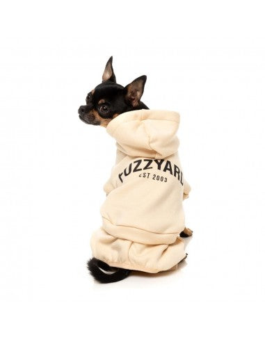Felpa con cappuccio per cani FuzzYard Urban Buttermilk