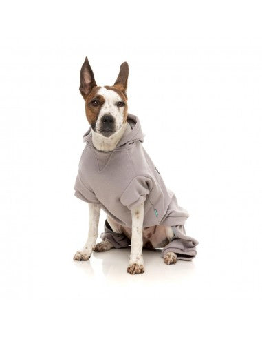 Felpa con cappuccio per cani FuzzYard Urban grigio chiaro