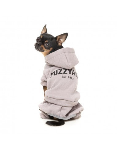 Felpa con cappuccio per cani FuzzYard Urban grigio chiaro