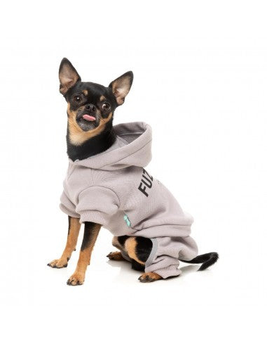 Felpa con cappuccio per cani FuzzYard Urban grigio chiaro